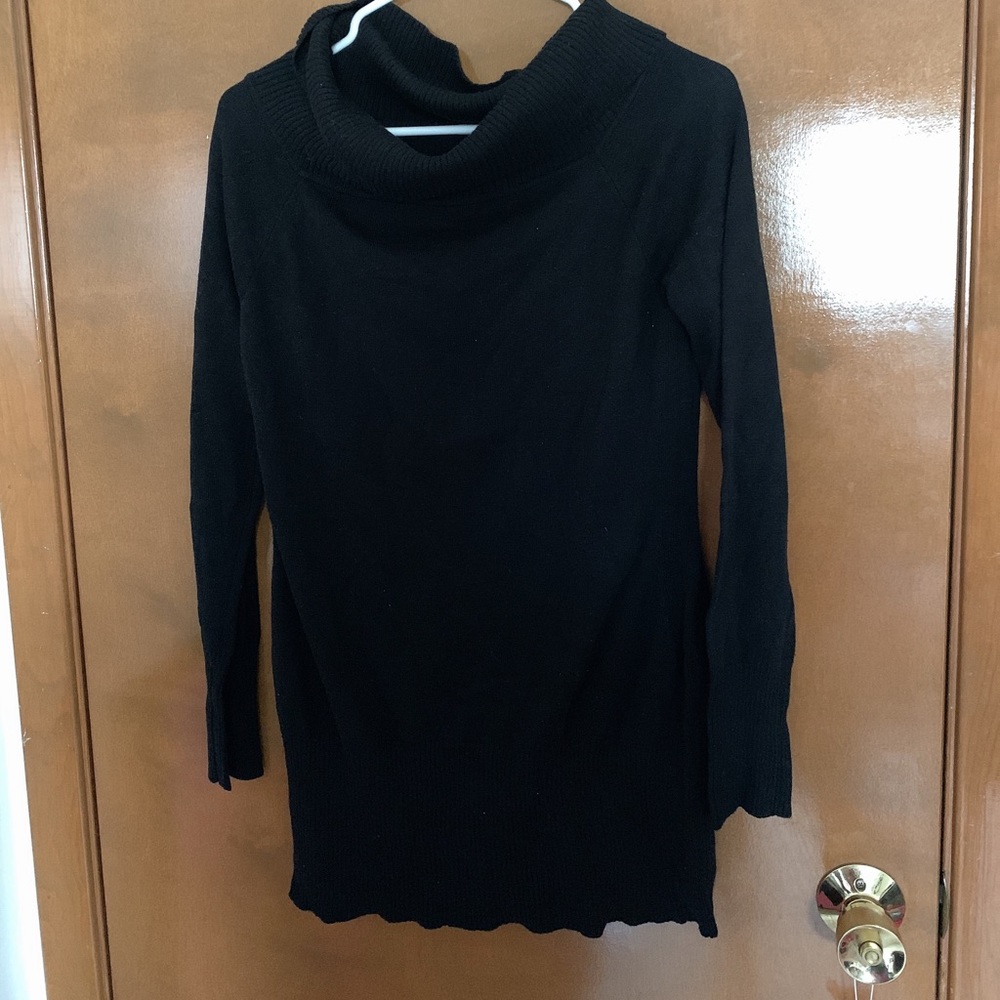 New Alloy Apparel - wide neck turtleneck sweater  in black